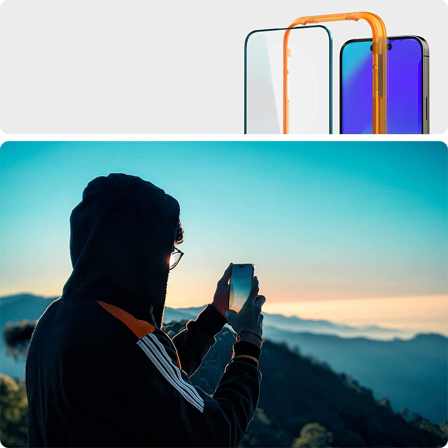 Szkło hartowane Spigen Glas.tr Slim FC AlignMaster Case Friendly dla iPhone 14 Pro Max